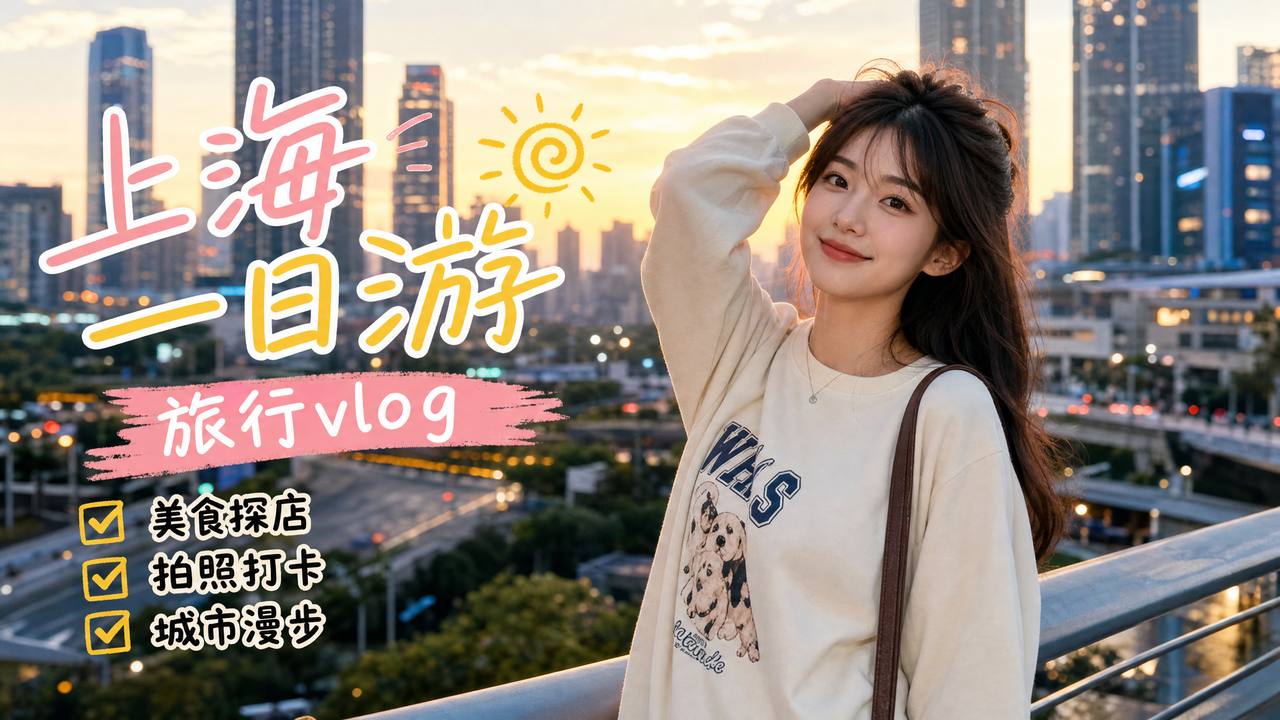 闺蜜双飞视频-城市旅行VLOG生活视频分享
